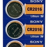 MuRata CR2016 90mAh 3V Lithium Primary (LiMNO2) Coin Cell Batteries - 5-Piece Tear Strip