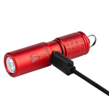 Olight I1R 2 Pro EOS Keychain Twist USB-C Rechargeable Flashlight - Cardinal Directions Edition - Chip Scale LED - 180 Lumens - Uses Built-In 130mAh Battery Pack - North, South, East, West and Center