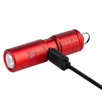 Olight I1R 2 Pro EOS Keychain Twist USB-C Rechargeable Flashlight - Cardinal Directions Edition - Chip Scale LED - 180 Lumens - Uses Built-In 130mAh Battery Pack - North, South, East, West and Center