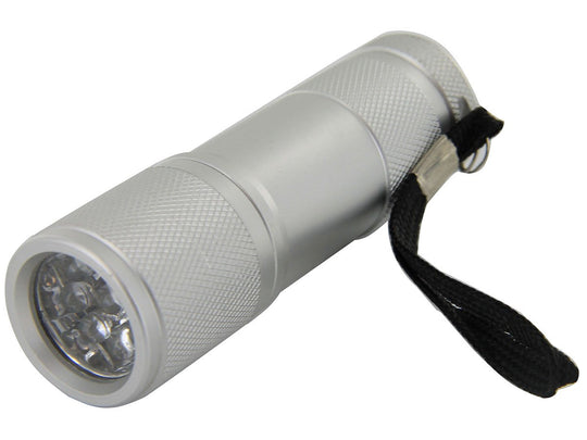 9 UV LED Ultra Violet Light - Uses 3X AAA - Black