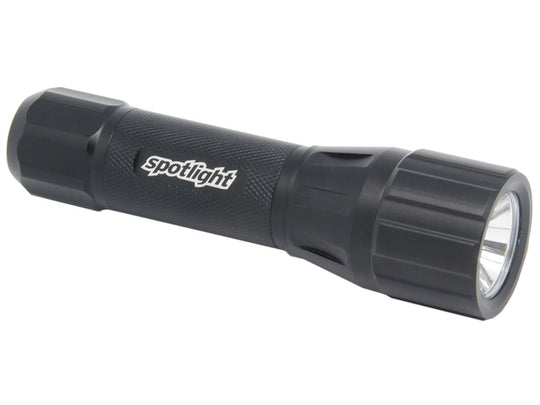 SpotLight Shifter 4.0 LED Flashlight - 300 Lumens - Runs on 4x AAA battery (Included) - Jet Black