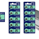 MuRata SR41W 392 1.55V Silver Oxide Button Cell Battery (LR41 AG3. SR41, SR736, SB-B1, V36A) - 1 Piece Tear Strip, Sold Individually