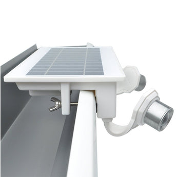 STKR EZ Solar Home Security Gutter Mounted LED Spotlight - 600 Lumens - Uses Built-in 2000mAh Li-ion Battery Pack