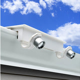 STKR EZ Solar Home Security Gutter Mounted LED Spotlight - 600 Lumens - Uses Built-in 2000mAh Li-ion Battery Pack