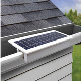 STKR EZ Solar Home Security Gutter Mounted LED Floodlight - 600 Lumens - Uses Built-in 2000mAh Li-ion Battery Pack