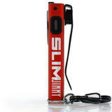 STKR SlimJimmy USB-C Rechargeable LED Keychain Flashlight - 400 Lumens - Uses Built-in 300mAh Li-ion Battery Pack - Red or Grey