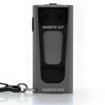 STKR SlimJimmy USB-C Rechargeable LED Keychain Flashlight - 400 Lumens - Uses Built-in 300mAh Li-ion Battery Pack - Red or Grey