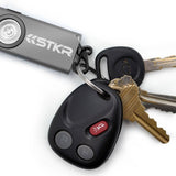 STKR SlimJimmy USB-C Rechargeable LED Keychain Flashlight - 400 Lumens - Uses Built-in 300mAh Li-ion Battery Pack - Red or Grey
