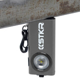 STKR SlimJimmy USB-C Rechargeable LED Keychain Flashlight - 400 Lumens - Uses Built-in 300mAh Li-ion Battery Pack - Red or Grey