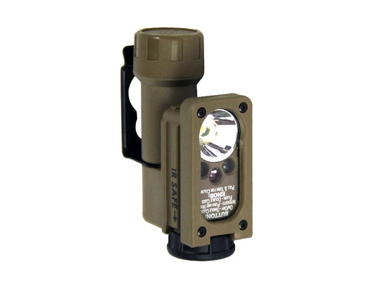 Streamlight Sidewinder Compact Hands-Free Flashlight - Military Model: White C4, Red, Blue, IR LEDs - 55 Lumens - Includes 1 x CR123A and Helmet Mount (14101)