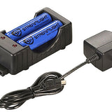 Streamlight 2-Bay Li-ion Battery Charger Kit with 2 x 18650s with USB Cable (22010) or AC Wall Cable (22011)