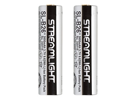 Streamlight 22104 SL-B26 Protected Li-ion USB Rechargeable Battery Pack - 2pk Box