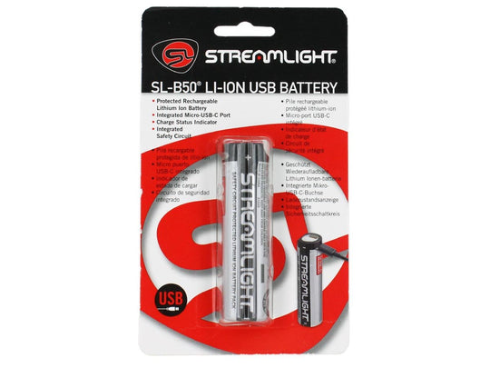 Streamlight 22111 SL-B50 4900mAh 3.6V Protected Lithium Ion (Li-Ion) Battery Pack With Built-In USB-C Charge Port - 1-Pack