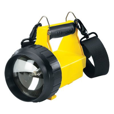 Streamlight Vulcan 44200 Rechargeable Lantern with 120V AC/DC Charger - Dual Filament Standard System - 8-Watt Halogen Spot - 150 Lumens - Includes 1 x SLA - Yellow
