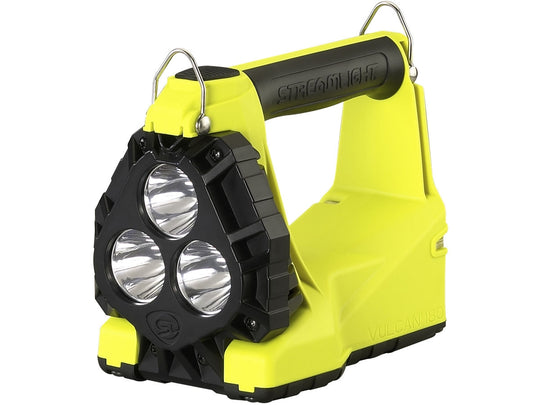 Streamlight Vulcan 180 Firefighting Lantern - 3 x C4 LEDs - 1200 Lumens - Includes 8800mAh Li-Ion Battery Pack - AC/DC, 12V DC Direct Wire Charger, or No Charger - Regular or Quick Release Shoulder Strap - Orange or Yellow