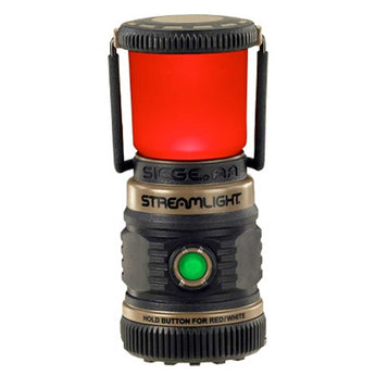 Streamlight 44941 Siege AA Coyote Ultra-Compact Floating LED Lantern - 1 x C4 White LED and 2 x C4 Red LEDs - 200 Lumens - Uses 3 x AA Alkaline Batteries