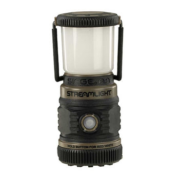 Streamlight 44941 Siege AA Coyote Ultra-Compact Floating LED Lantern - 1 x C4 White LED and 2 x C4 Red LEDs - 200 Lumens - Uses 3 x AA Alkaline Batteries
