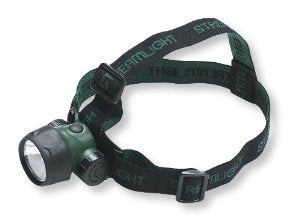 Streamlight Trident Multi-Purpose Headlamp with Optional Rubber Hard Hat Strap - 1 x C4, 2 x 5mm White and 1 x 5mm Green LEDs - 80 Lumens - Includes 3 x AAAs (61051)
