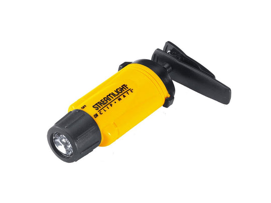 Streamlight ClipMate Clip-on Headlamp with Optional Elastic Strap - 3 x White LEDs - 27 Lumens - Includes 3 x AAAs - Yellow (61101) or Black (61101)