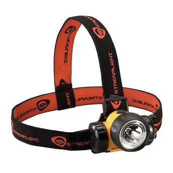 Streamlight 3AA HAZ-LO Headlamp with Optional Rubber Hard Hat Strap - C4 LED - 120 Lumens - Class I Div 1 - Includes 3 x AAs - Yellow (61200)