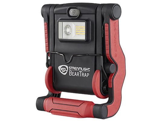 Streamlight BearTrap Rechargeable LED Work Light - 2000 Lumens - 120V/100V AC - Includes 7.26V 5200mAh Li-ion Battery Pack - Red