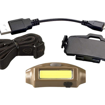 Streamlight Bandit Rechargeable LED Headlamp - White and Red COB LED Technology - 180 Lumens - Includes Built-In 450mAh Lithium Polymer (Li-Poly) Battery Pack