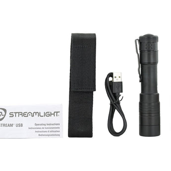 Streamlight 66210 MegaStream USB LED Flashlight - 1800 Lumens - Includes 1 x SL-B34 Battery Pack, USB-C Charging Cable and Nylon Holster - Box