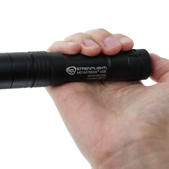 Streamlight 66210 MegaStream USB LED Flashlight - 1800 Lumens - Includes 1 x SL-B34 Battery Pack, USB-C Charging Cable and Nylon Holster - Box