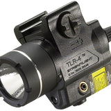Streamlight TLR-4 Compact LED Weapon Light with Red Laser - Rail Locating Key Kit Fits Most Handguns or H&K USP Mounts - 125 Lumens - Includes 1 x CR2