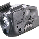 Streamlight TLR-6 Subcompact LED Pistol Light with Red Laser - Choice of Gun Mount - 100 Lumens - Includes 2 x CR1/3Ns