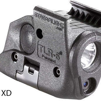 Streamlight TLR-6 Rail Mounted Gun Light - White LED and 640-660nm Red Laser - 100 Lumens - Includes 2 x CR 1/3N lithium batteries - Fits Various Weapons