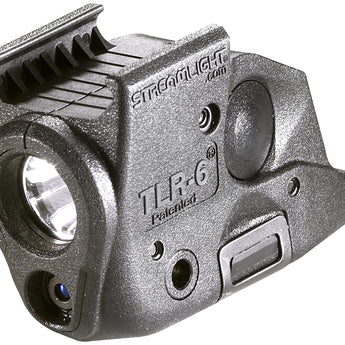 Streamlight TLR-6 Rail Mounted Gun Light - White LED and 640-660nm Red Laser - 100 Lumens - Includes 2 x CR 1/3N lithium batteries - Fits Various Weapons