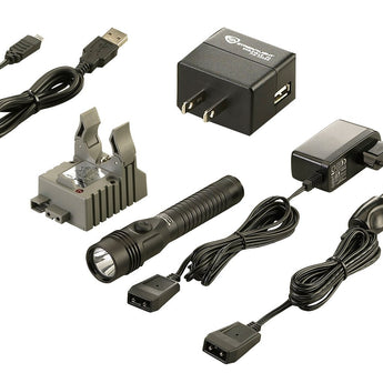 Streamlight Strion DS HL Dual-Switch High-Lumen Rechargeable LED Flashlight - 700 Lumens - Includes 1 x Li-ion Battery - Multiple Accessories