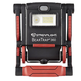 Streamlight BearTrap 360 Rechargeable LED Work Light - 2000 Lumens - 120V/100V AC - Includes 7.26V 5200mAh Li-ion Battery Pack - Red