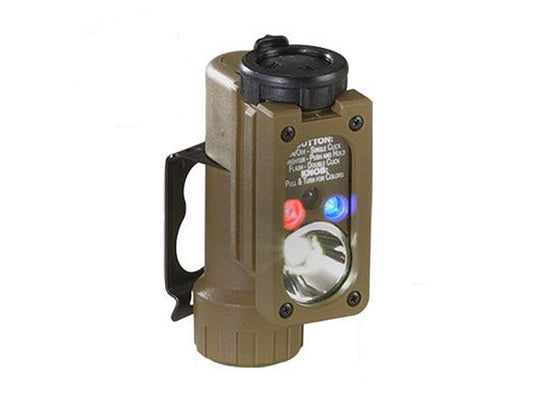 Streamlight 14120 Sidewinder Compact Aviation Flashlight with C4 LEDs, Helmet Mount and CR123A Lithium Battery, Coyote