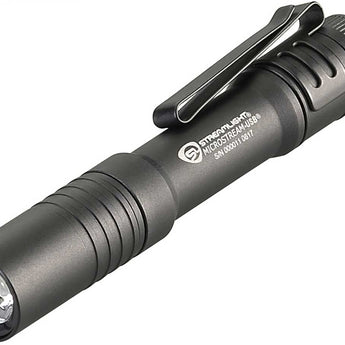 Streamlight Microstream USB Rechargeable EDC Flashlight - C4 LED - 250 Lumens - Includes 350mAh Li-ion Battery Pack - Black, Coyote, Blue, and Red Colors - Clam Shell or Boxed Packaging