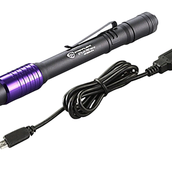 Streamlight Stylus Pro UV Rechargeable Penlight with USB Charging Cord, Nylon Holster & Choice of Accessories - 400nm Ultraviolet LED - Includes Li-ion Battery Pack