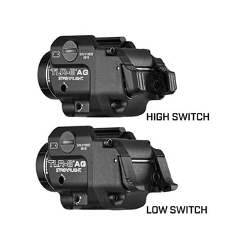 Streamlight 69434 TLR-8 A G Low-Profile Rail Mounted Weapon Light with Green Laser- 500 Lumens - Includes 1 x CR123A