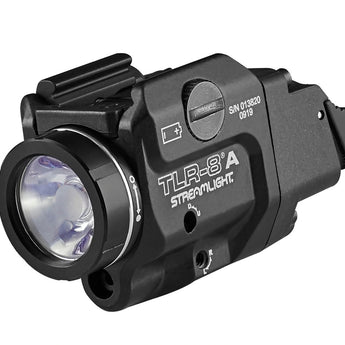 Streamlight 69414 TLR-8 A R Low-Profile Rail Mounted Weapon Light with Red Laser- 500 Lumens - Includes 1 x CR123A