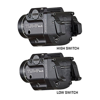 Streamlight TLR-8 Sub LED Weapon Light with Red or Green Laser - 500 Lumens - Glock, Sig Sauer, 1913, SA Hellcat Rail Compatibility - Includes 1 x CR123A