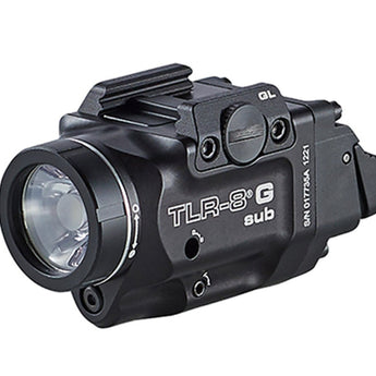 Streamlight TLR-8 Sub LED Weapon Light with Red or Green Laser - 500 Lumens - Glock, Sig Sauer, 1913, SA Hellcat Rail Compatibility - Includes 1 x CR123A