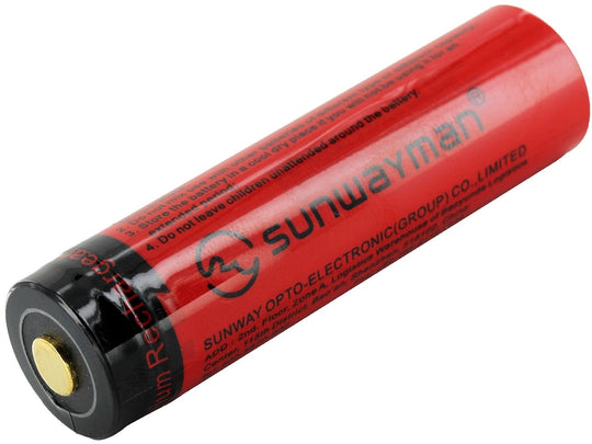 SUNWAYMAN 18650 Battery - Angle Shot