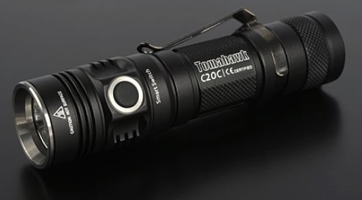 SUNWAYMAN C20C LED Flashlight with CREE XM-L U2 LED - 450 Lumens - Uses 2 x CR123A or 1 x 18650