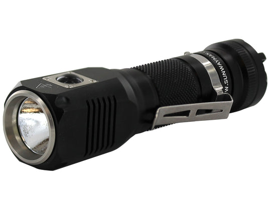 Sunwayman C22C Dual-Light Night Traveler Flashlight with Neutral White Side Light - CREE XM-L2 & CREE XP-G2 R5 LED - 1000 Lumens - Uses 2 x CR123As or 1 x 18650