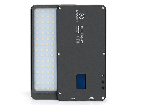 Sunwayfoto FL-120 High CRI LED Photography Fill Light - 720 Lumens - OLED Display Screen - Includes Built-In 4000mAh Li-ion Battery Pack
