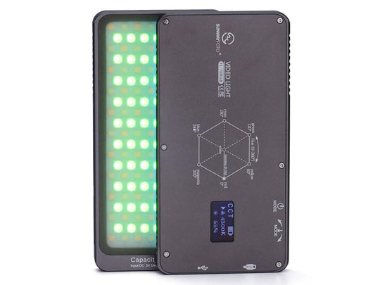 Sunwayfoto FL-70RGB RGB Photo and Video Fill Light - OLED Display Screen - Includes Built-In 4000mAh Li-ion Battery Pack