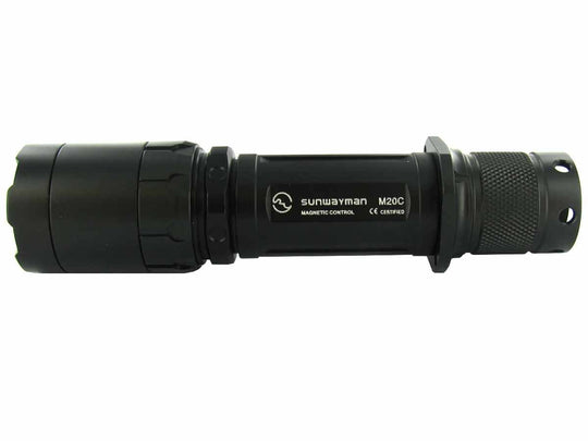 Sunwayman M20C Flashlight with Magnetic Control - CREE R5 LED - 280 Lumens - 2 x CR123As or 1 x 18650