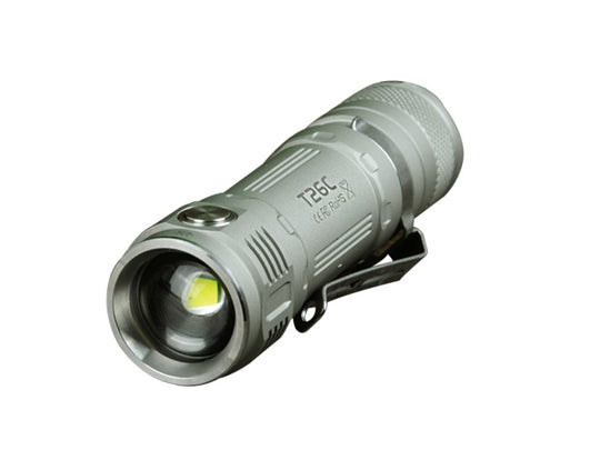 Sunwayman T26C Ultra-Compact Side Switch Tactical Flashlight - CREE XM-L2 U3 LED - 800 Lumens - Uses 1 x 18650, 2 x CR123As/16340s - Sky Gray