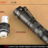 Sunwayman V11R Flashlight Cree XML LED Up to 500 Lumens Uses 1 x 16340 or 1 x CR123A Battery