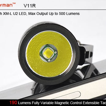 Sunwayman V11R Flashlight Cree XML LED Up to 500 Lumens Uses 1 x 16340 or 1 x CR123A Battery